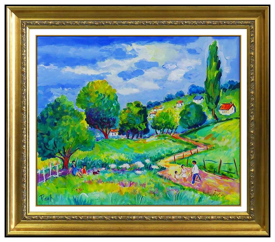 Jean-Claude Picot Landscape Painting - Jean Claude Picot Original Painting Oil On Canvas French Landscape Signed Framed