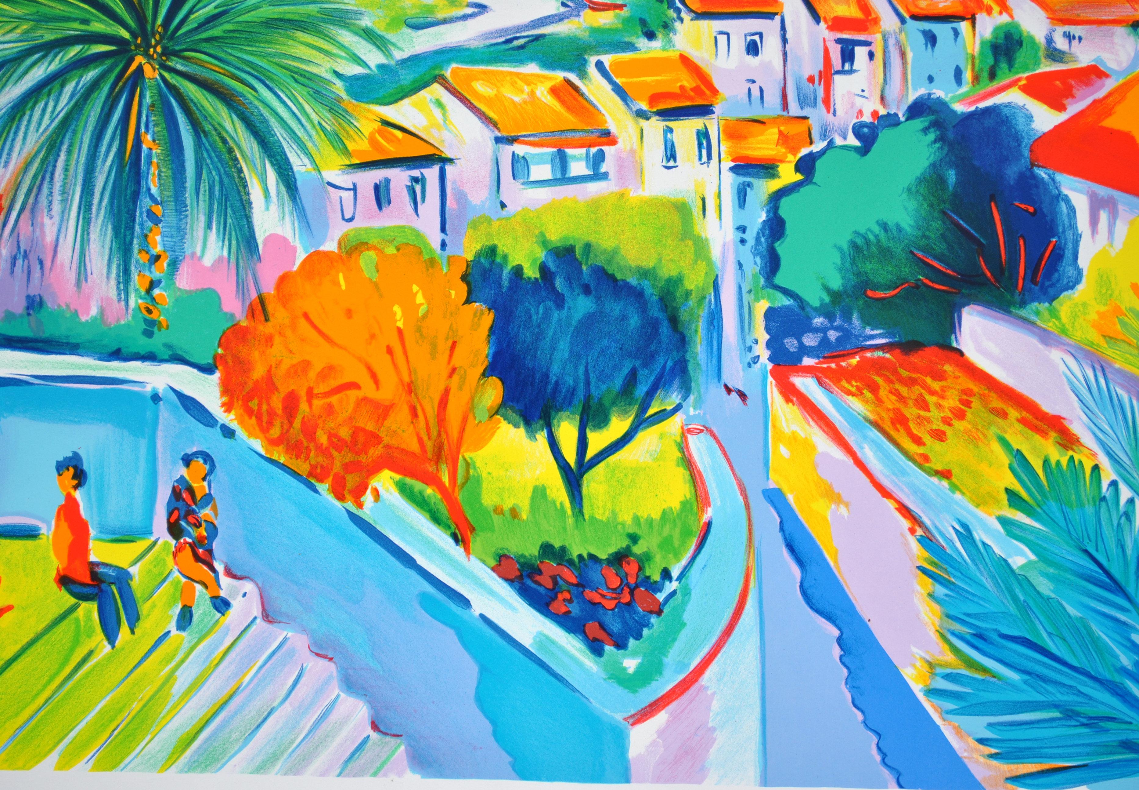 Costa Azzurra: Vecchia St Tropez - Litografia originale, firmata a mano & Ltd /250 in vendita 6