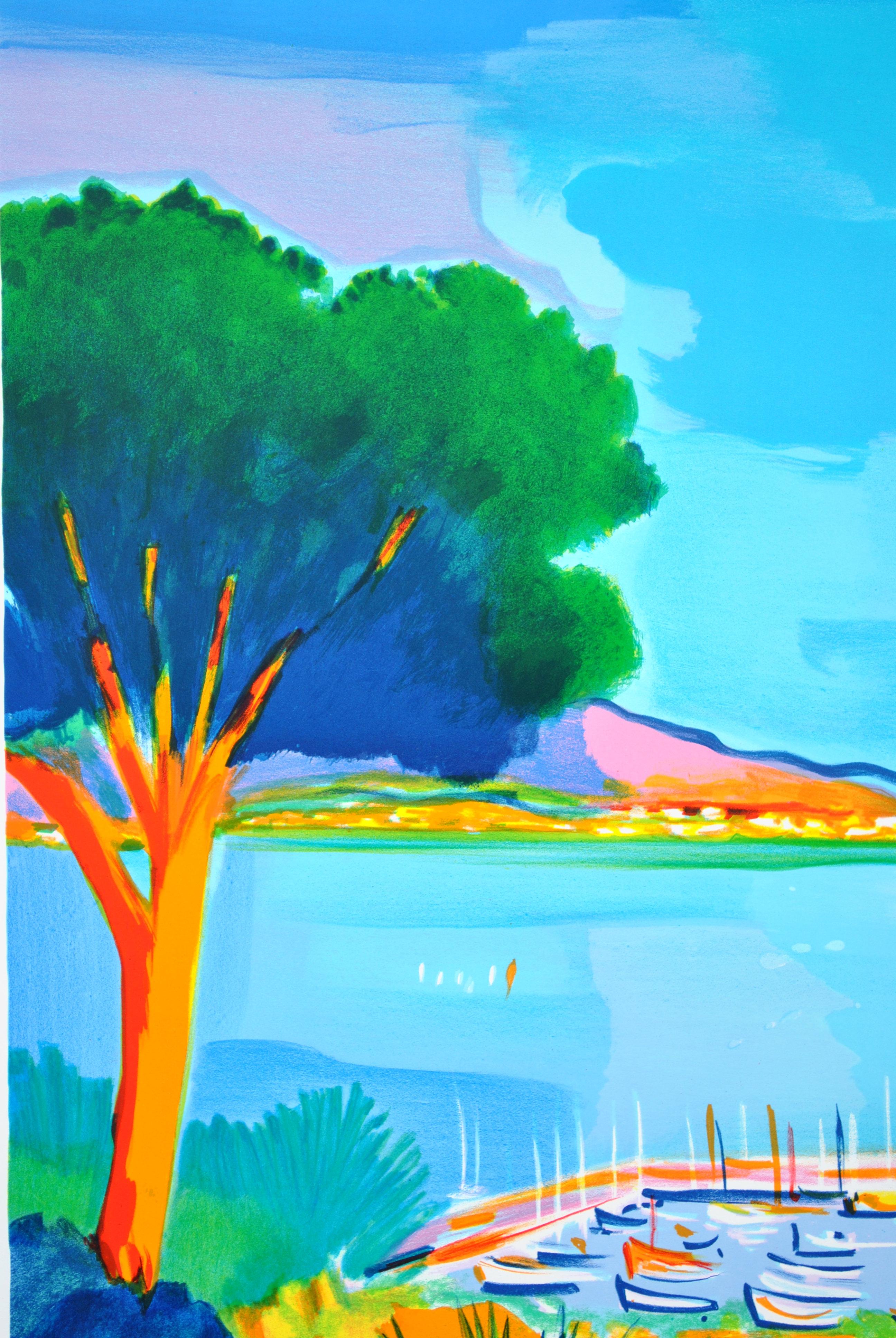 Costa Azzurra: Vecchia St Tropez - Litografia originale, firmata a mano & Ltd /250 in vendita 4