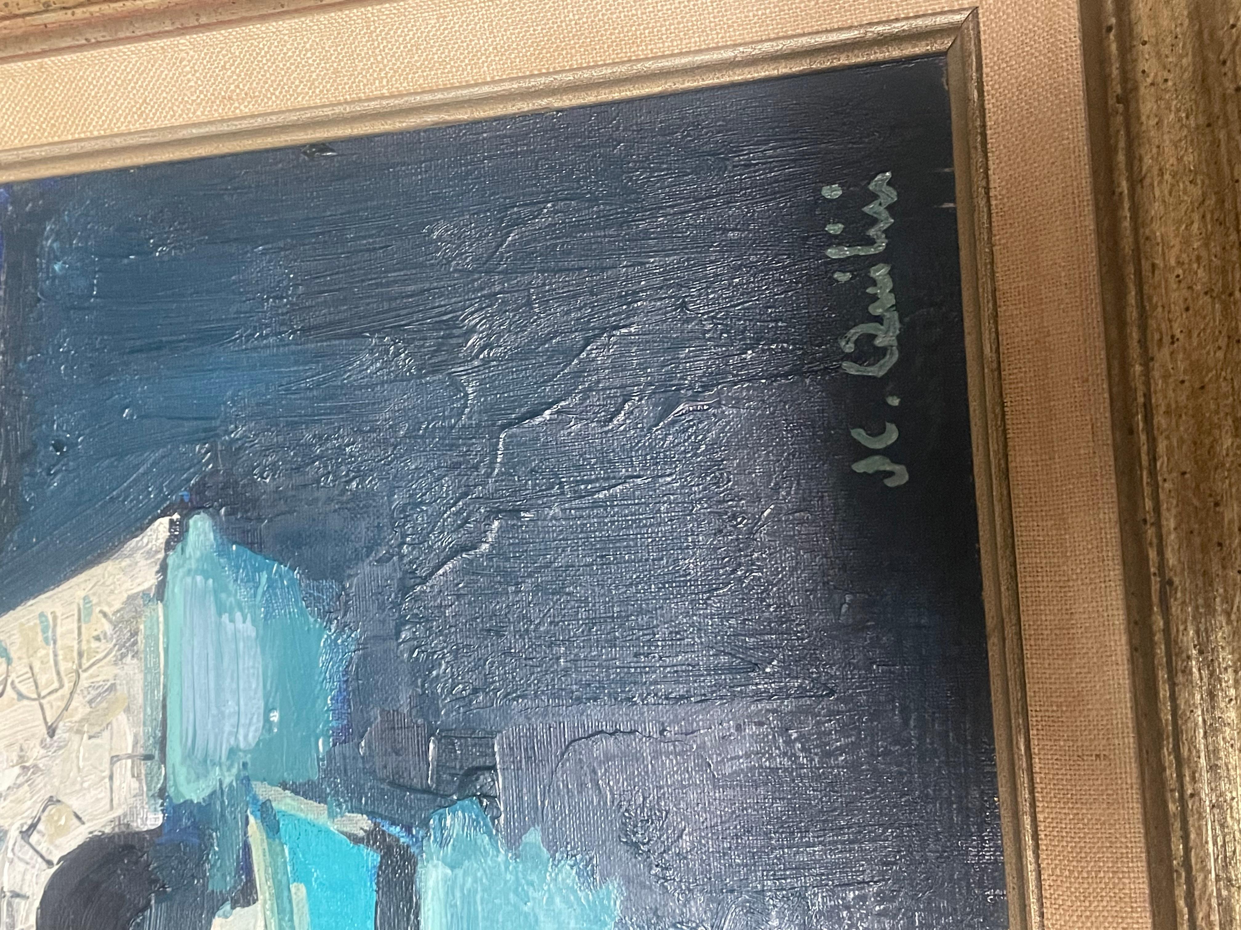 Dies ist ein Original-Ölgemälde von Jean-Claude Quilici auf Leinwand. Der Zustand ist gut. Maße 32x28 hinten betitelt