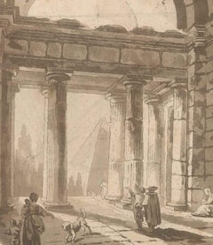 Capriccio - Original Aquatint by Abbé de Saint-Non - Late 18th Century
