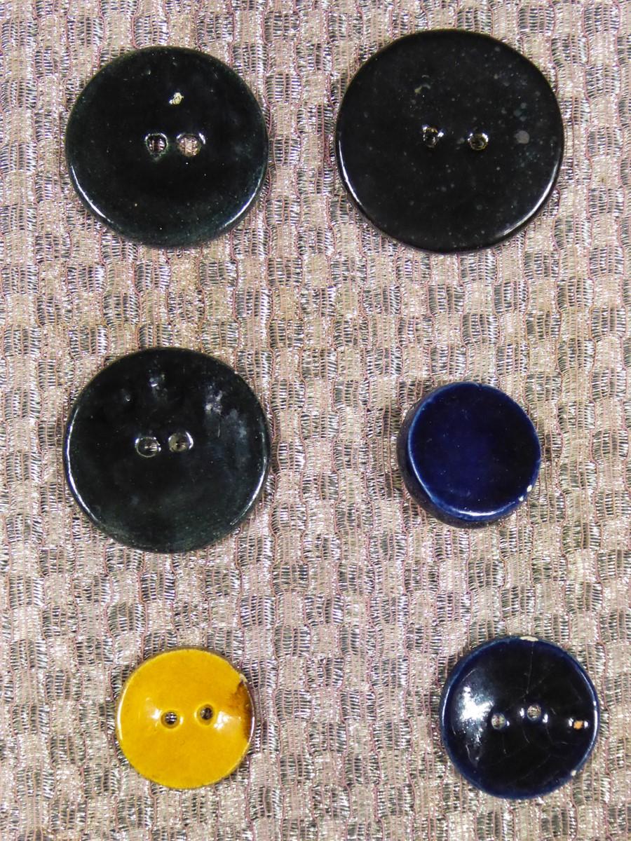 42 Ceramic Buttons Possibly Jean Clément for Elsa Schiaparelli Circa 1930/1940 2