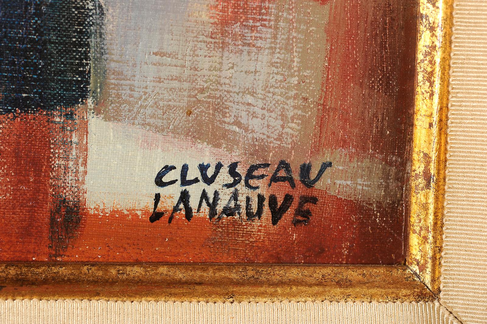 Le pianiste - Noir Figurative Painting par Jean Cluseau-Lanauve