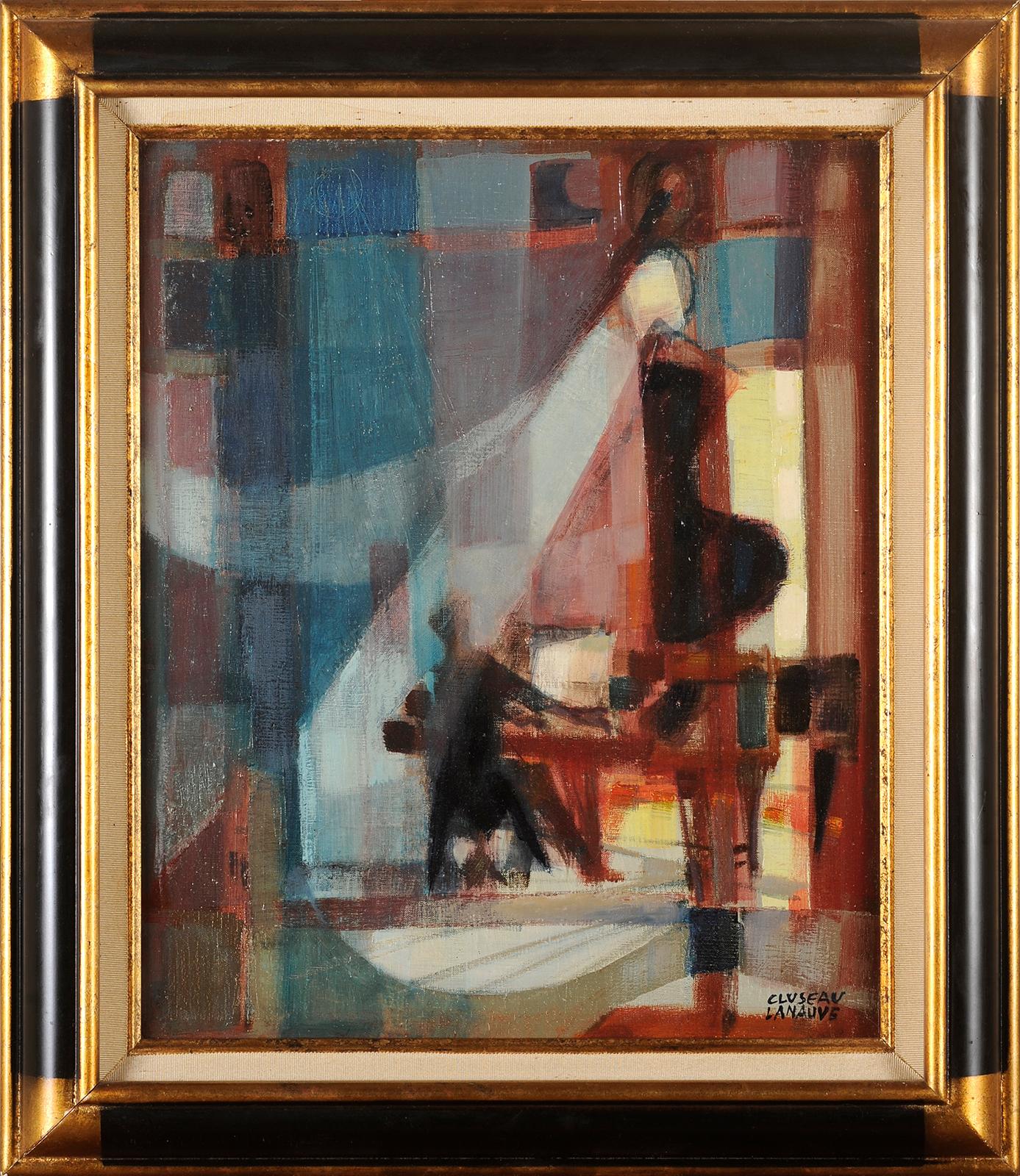 Figurative Painting Jean Cluseau-Lanauve - Le pianiste