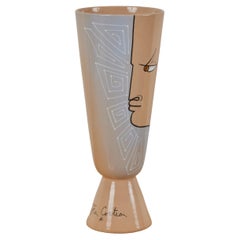 Jean Cocteau Decorated Vase