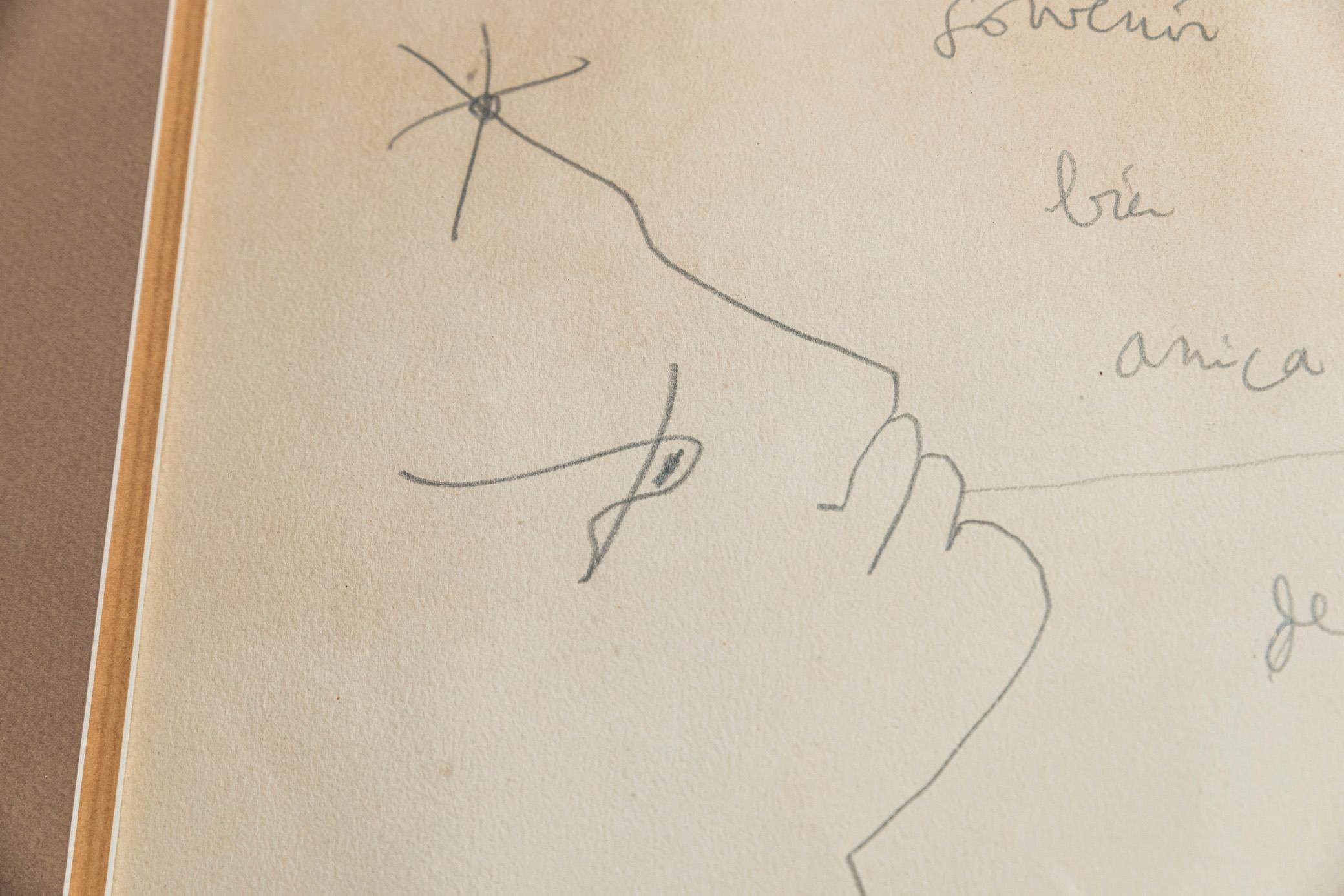 Mid-Century Modern Jean Cocteau, Drawing, France, 1952