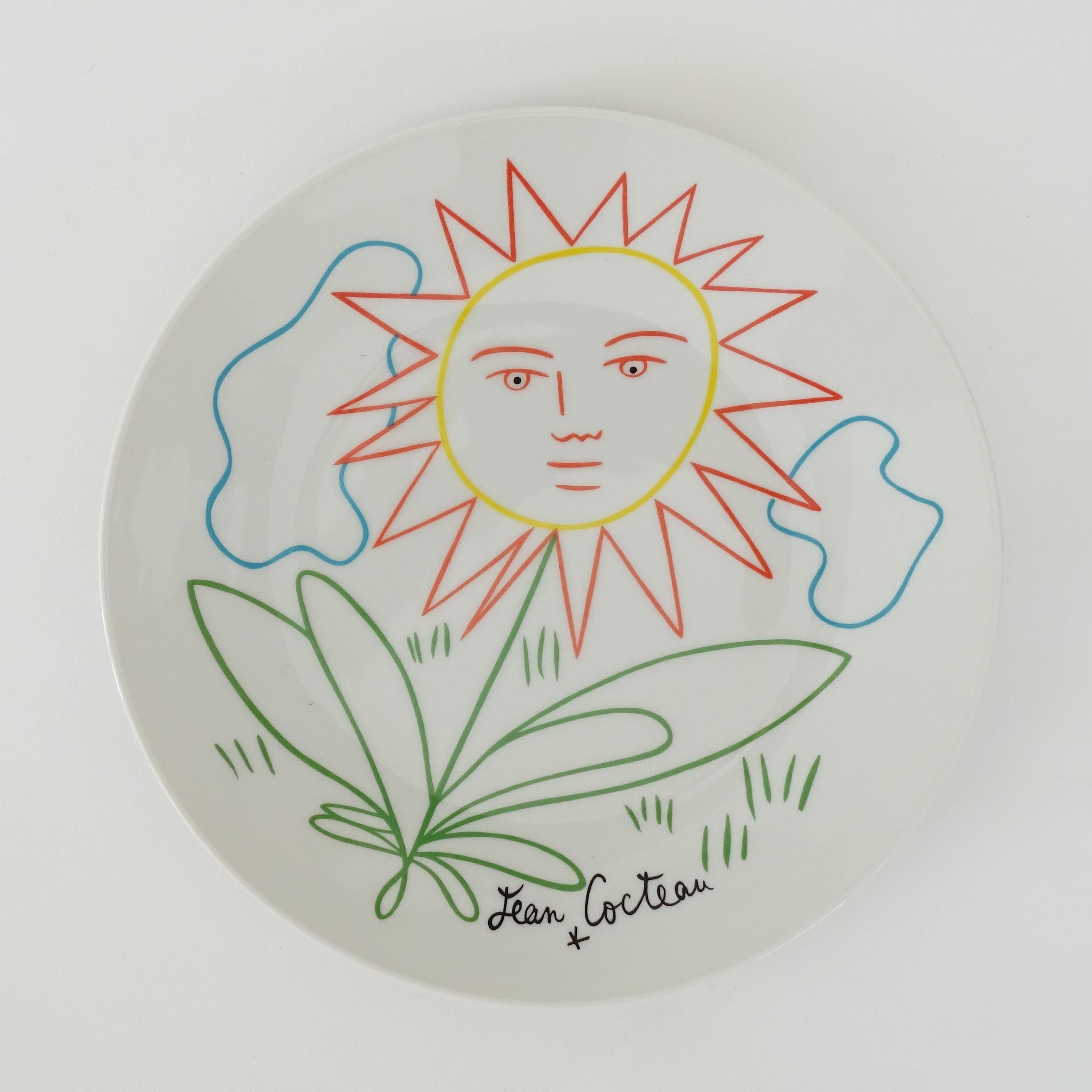 Jean Cocteau flower wall plate for Fenwick, France 1960s
In Its original box.