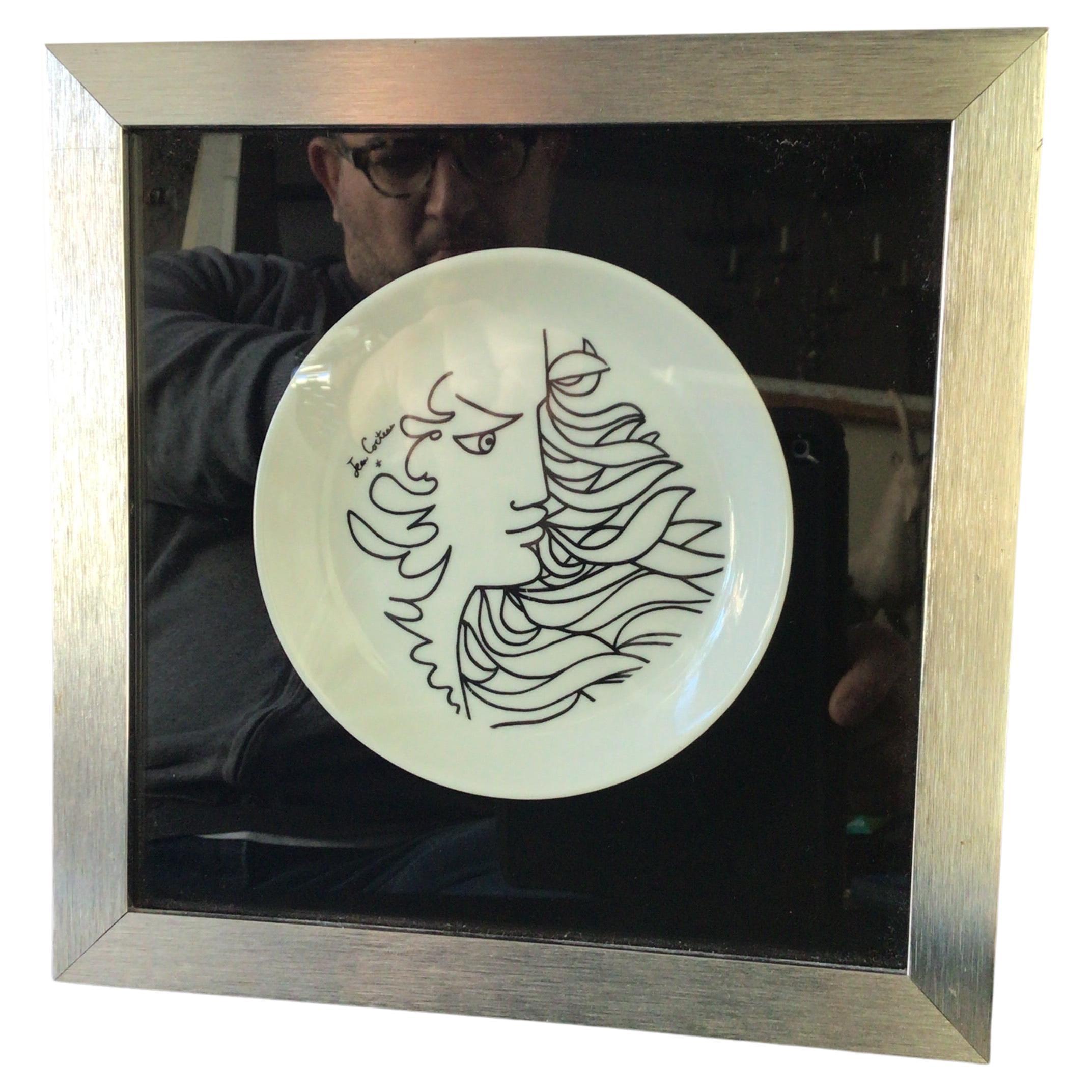 Jean Cocteau Framed Plate