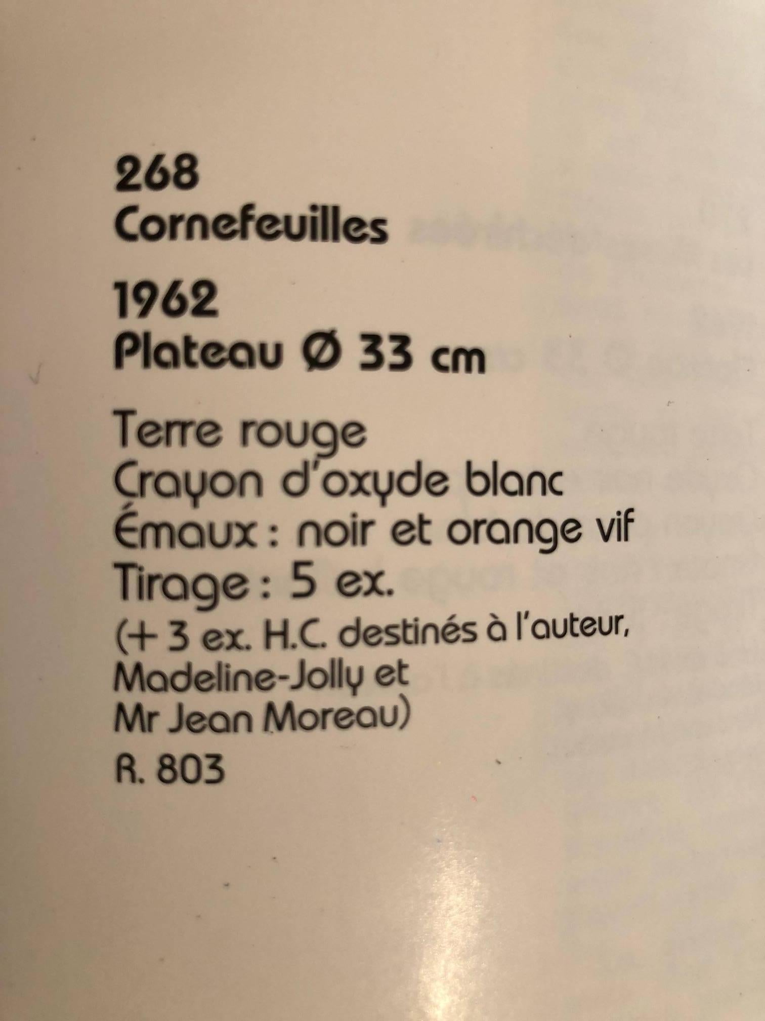 Mid-20th Century Jean Cocteau Large Original Edition Ceramic Dish 