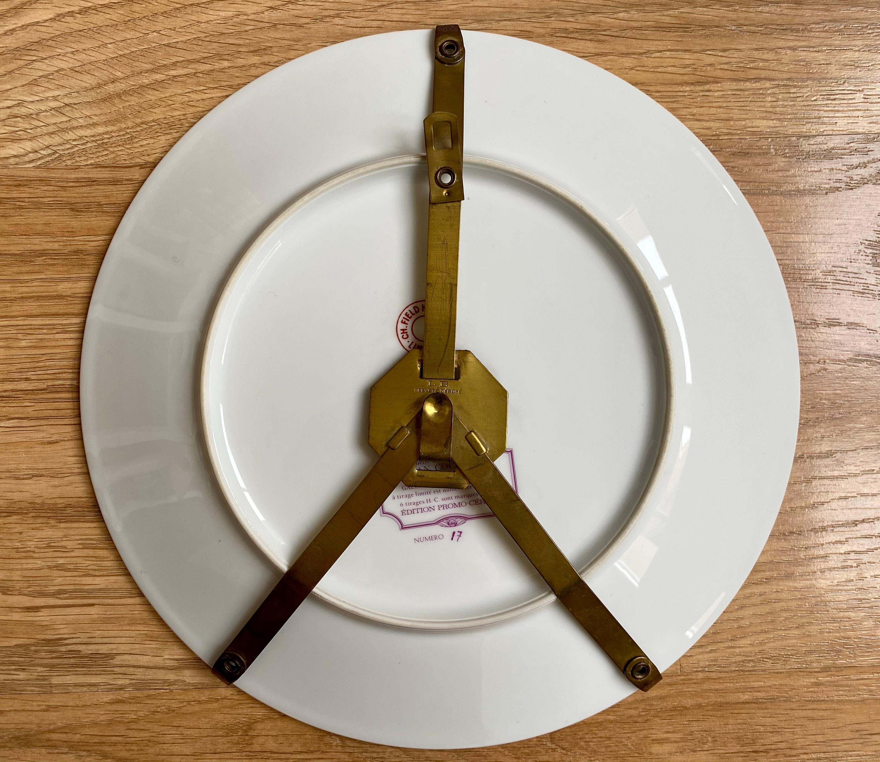 Jean Cocteau, Limoges Porcelain Plate « Naked » Number 17/125, 20th Century 2