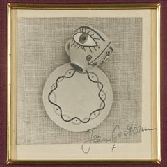 "" La dame étonnée "" collage firmato