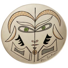 Jean Cocteau Original Edition Ceramic Dish "Le faune énigmatique", 1963