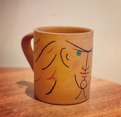 Tazza in ceramica in edizione originale di Jean Cocteau "Le Chevalier", 1959