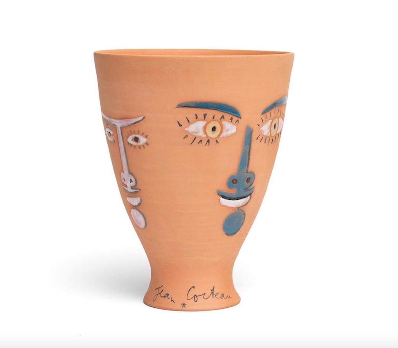 Art Deco Jean Cocteau Original Edition Ceramic Vase 