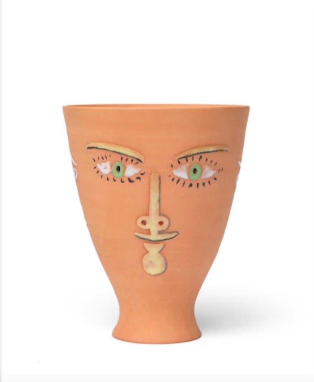 French Jean Cocteau Original Edition Ceramic Vase 