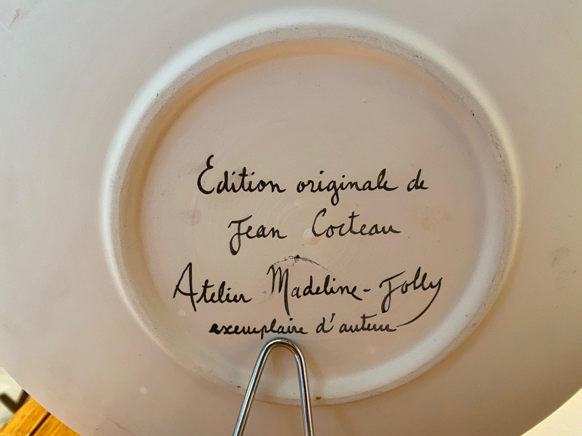 Jean Cocteau Original Edition Large Ceramic Dish 