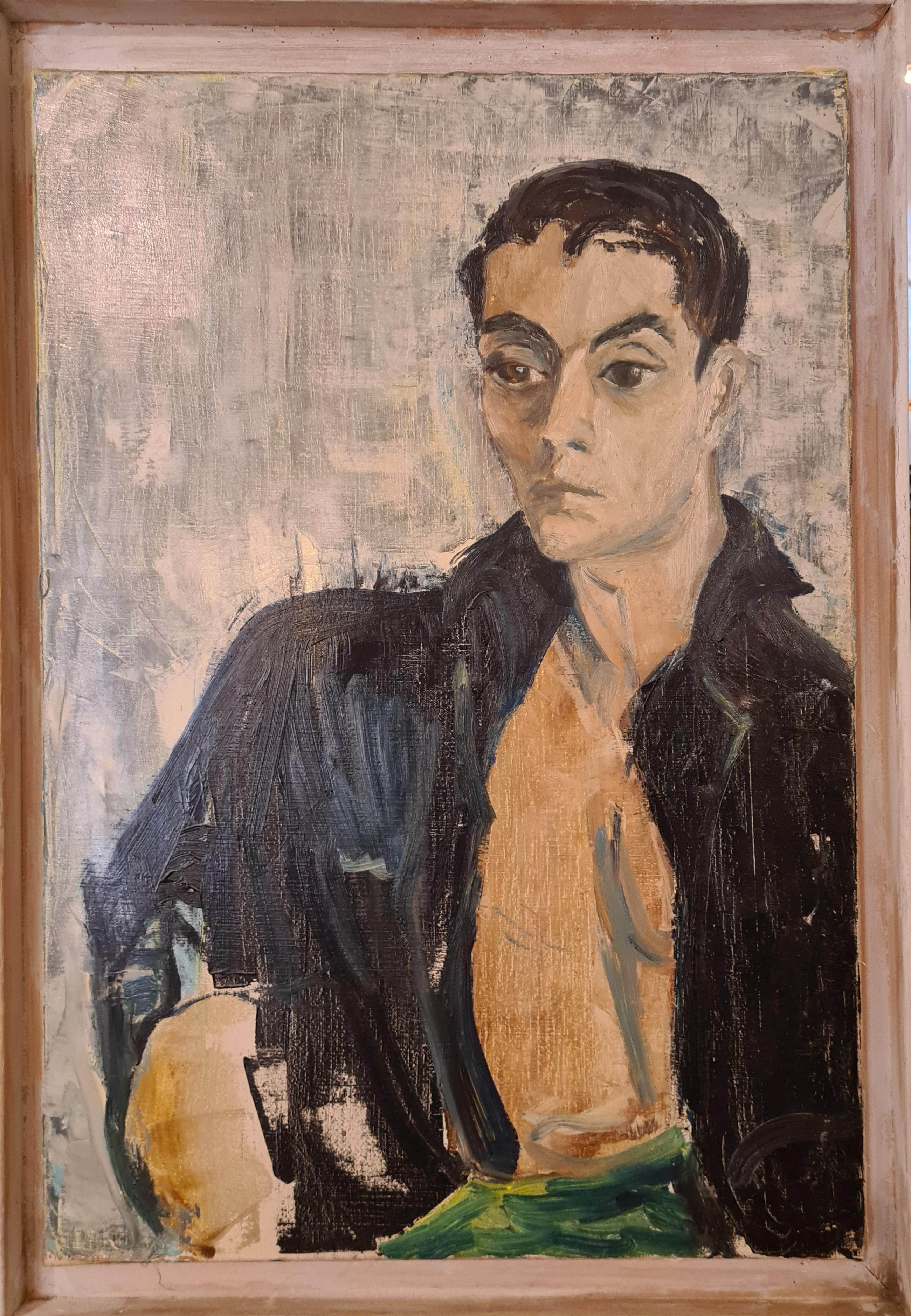 Portrait à l'huile de l'acteur Max Vigon, datant du milieu du XXe siècle. Le modèle était un ami et un collectionneur des œuvres de Jean Cocteau. Ce portrait est réputé être de Cocteau, mais il n'est pas signé et présente des similitudes artistiques
