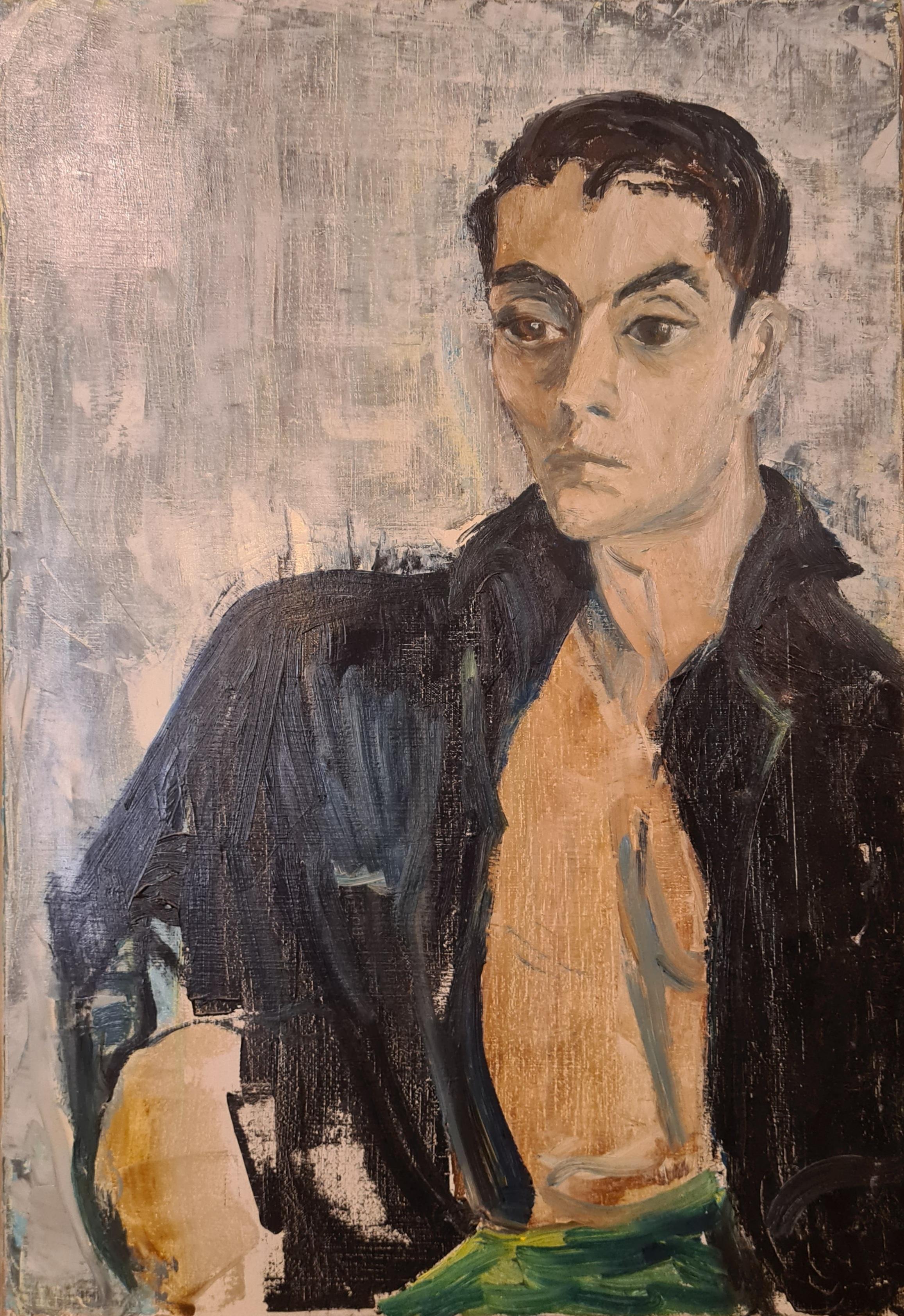 Porträt von Max Vigon, Freund von Jean Cocteau, Mitte des 20. Jahrhunderts.