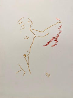 Vintage Nu au Voile - by Jean Cocteau, 1956 / 1975