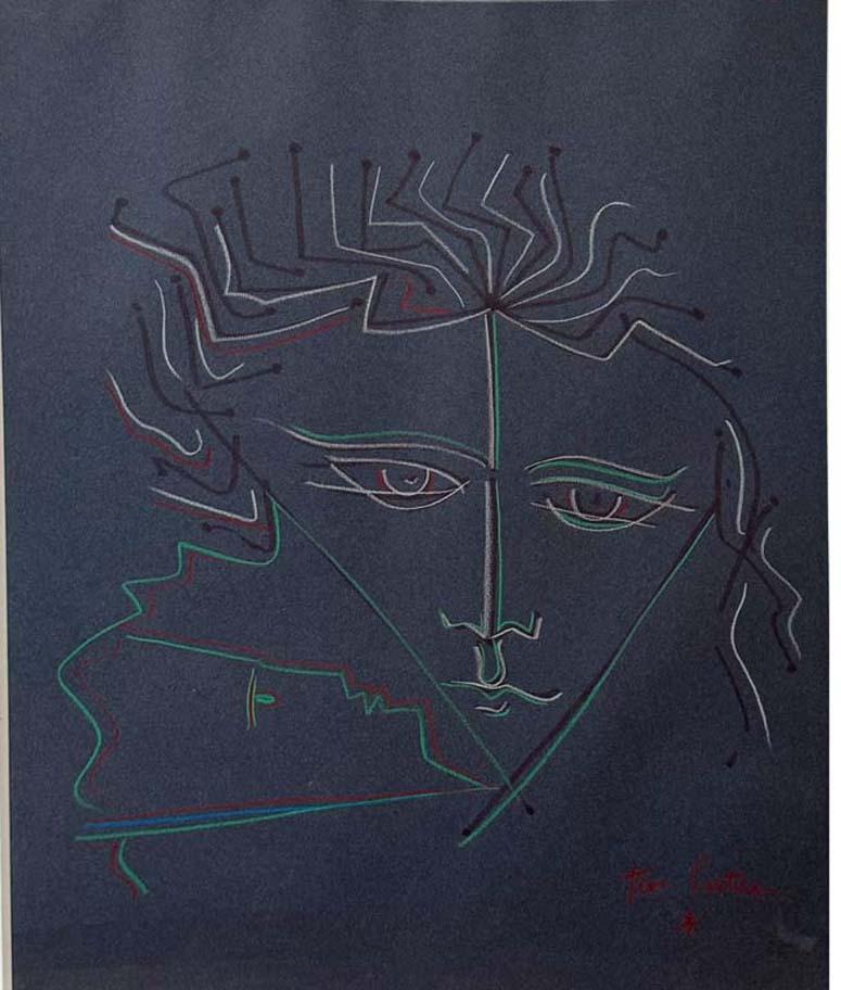 Jean Cocteau: Pastel on Paper
Dimensions: 25