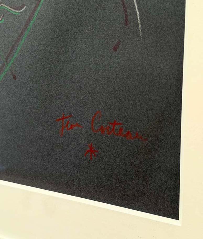Mid-Century Modern Jean Cocteau: Pastel on Paper
