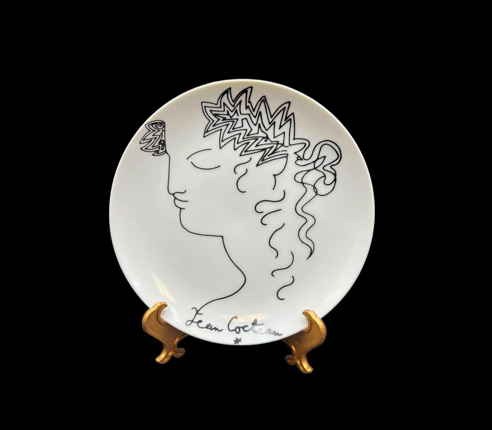 Francese Piatti Jean Cocteau di Limoges, 1958 - Set di 4 in vendita