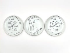 Jean Cocteau Plates by Limoges, Set of 8