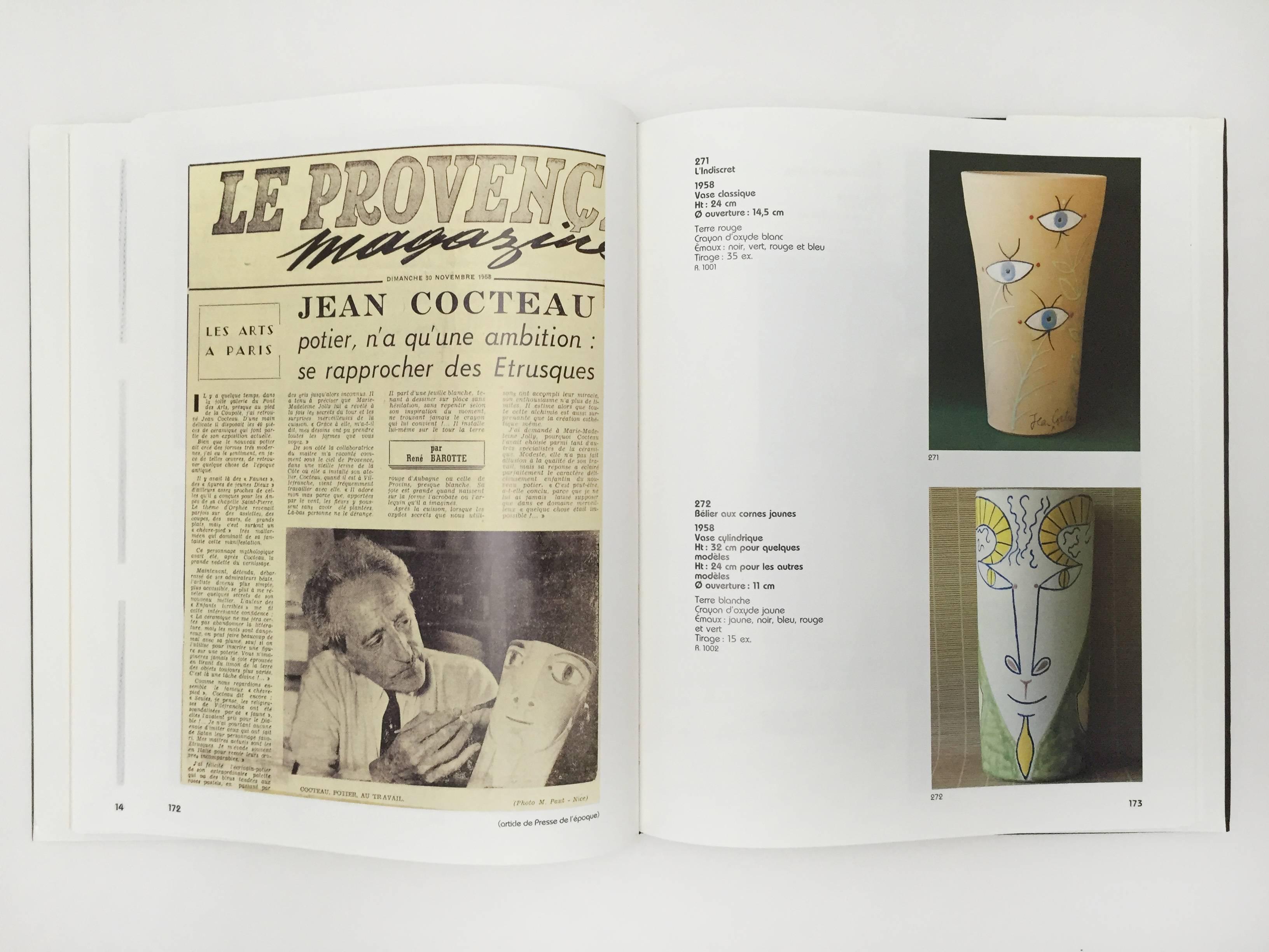 Jean Cocteau, Poteries, Catalogue Des Ceramiques, 1957-1963 First Edition, 1989 In Excellent Condition In London, GB