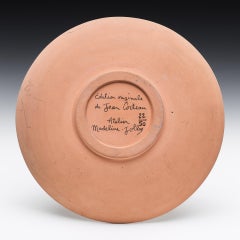 Bouc aux Cornes Blanches Ceramic Plate, Art Deco, Signed, 1958