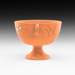 Enfance Terracotta Bowl, Art Deco, Signed, Edition of 50, 1950s
