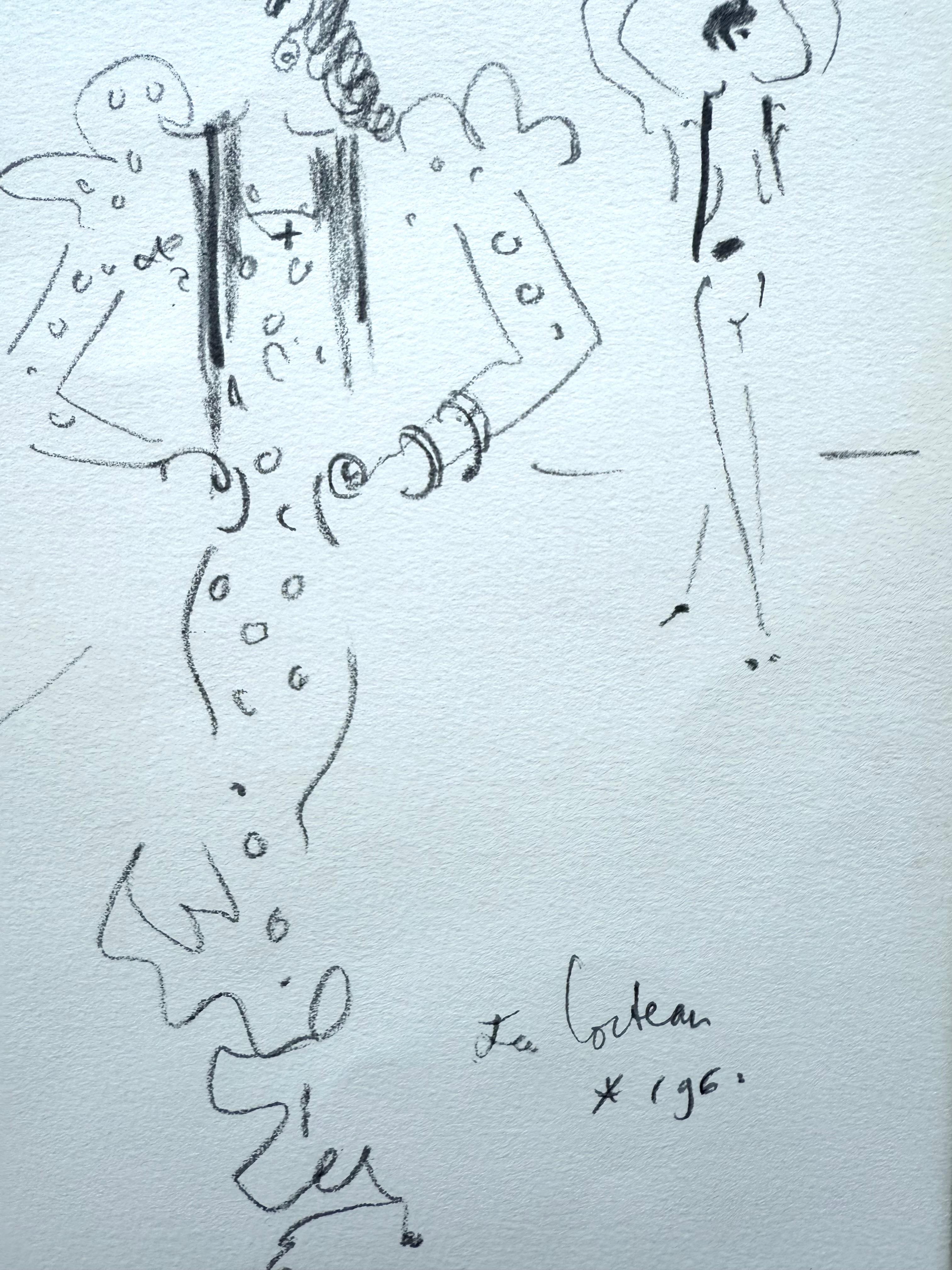 Jean COCTEAU (1889-1963)
Spanien, Fesselnder Flamenco, 1971

Original-Lithographie
In der Platte signiert
Limitierte Auflage von 200 nicht nummerierten Exemplaren


INFORMATION: Original-Lithographie, posthum veröffentlicht von La Société de