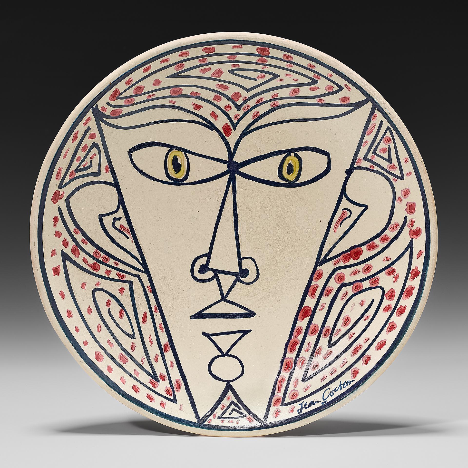 Figurative Sculpture Jean Cocteau - "Tête d'Homme " Original  Prototype unique