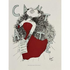 1933 Original print of Jean Cocteau - Cantate - Art Deco