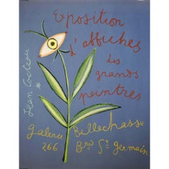 1950 original exhibition poster by Jean Cocteau - Affiches des grands peintres