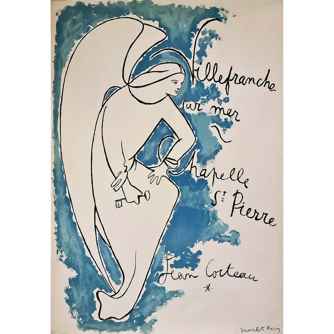 1957 Original lithografisches Plakat von Jean Cocteau für die Kapelle St. Pierre im Angebot 1