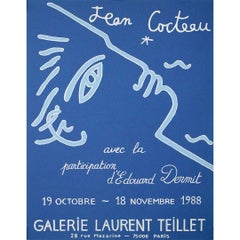 Affiche d'exposition originale de Jean Cocteau à Paris, 1988