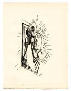 (after) Jean Cocteau – Kupferstich-Stickerei