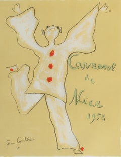 Carnaval de Nice, Lithograph by Jean Cocteau