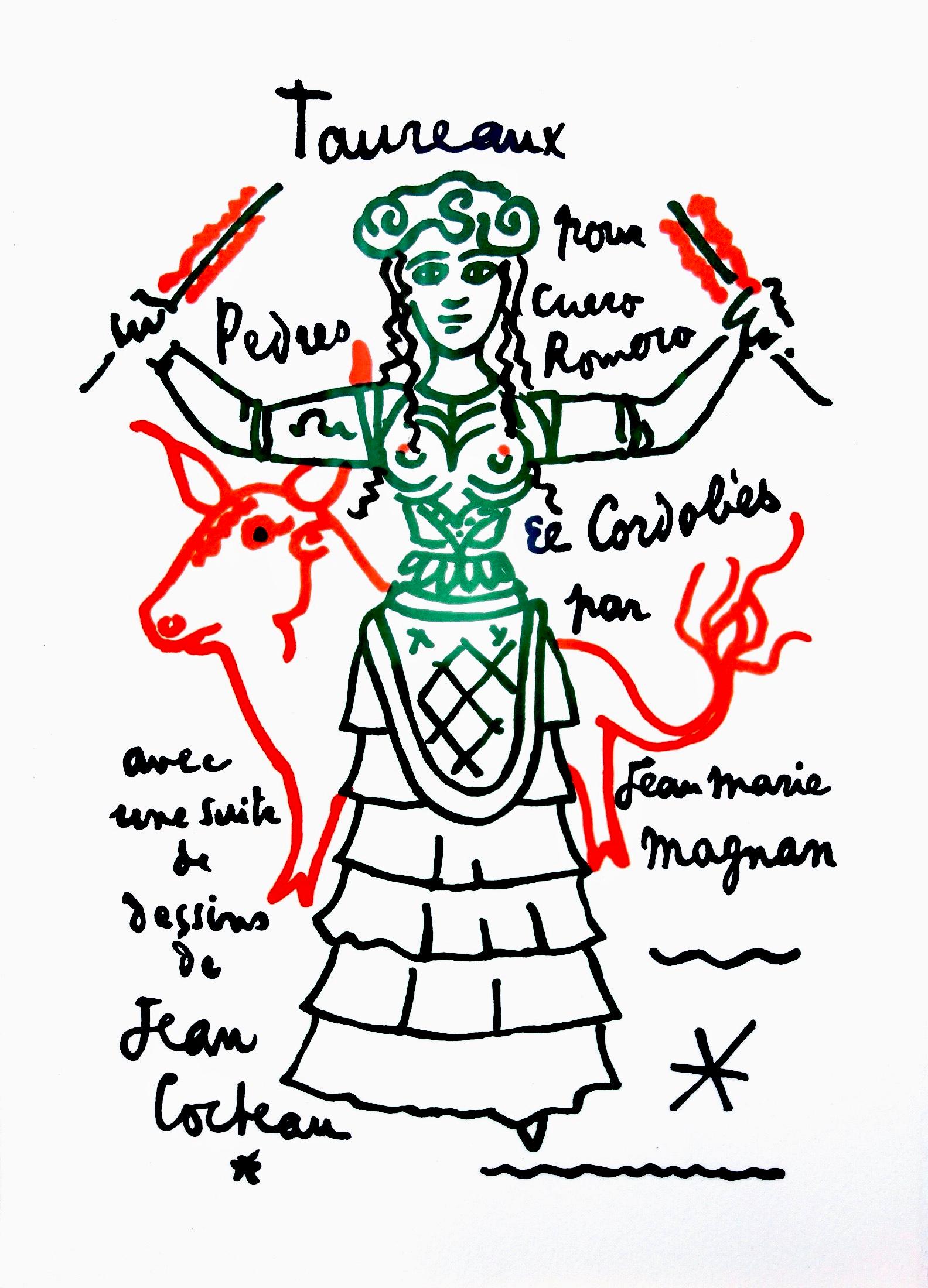 Cocteau, Composition, Lithographies de Jean Cocteau (after) For Sale 4