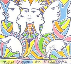 Jean Cocteau, Untitled, from We Believe in Europe, 1979 (after)