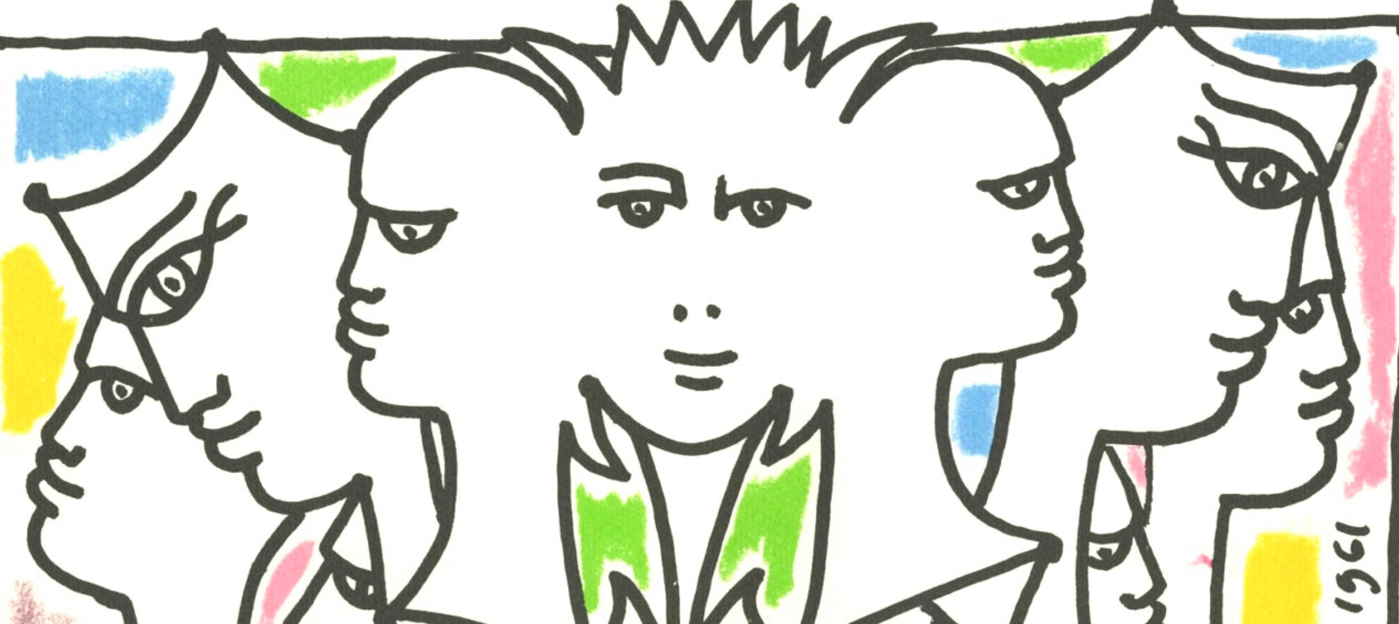 Cocteau, Composition, Nous croyons en l'Europe (nach) – Print von Jean Cocteau