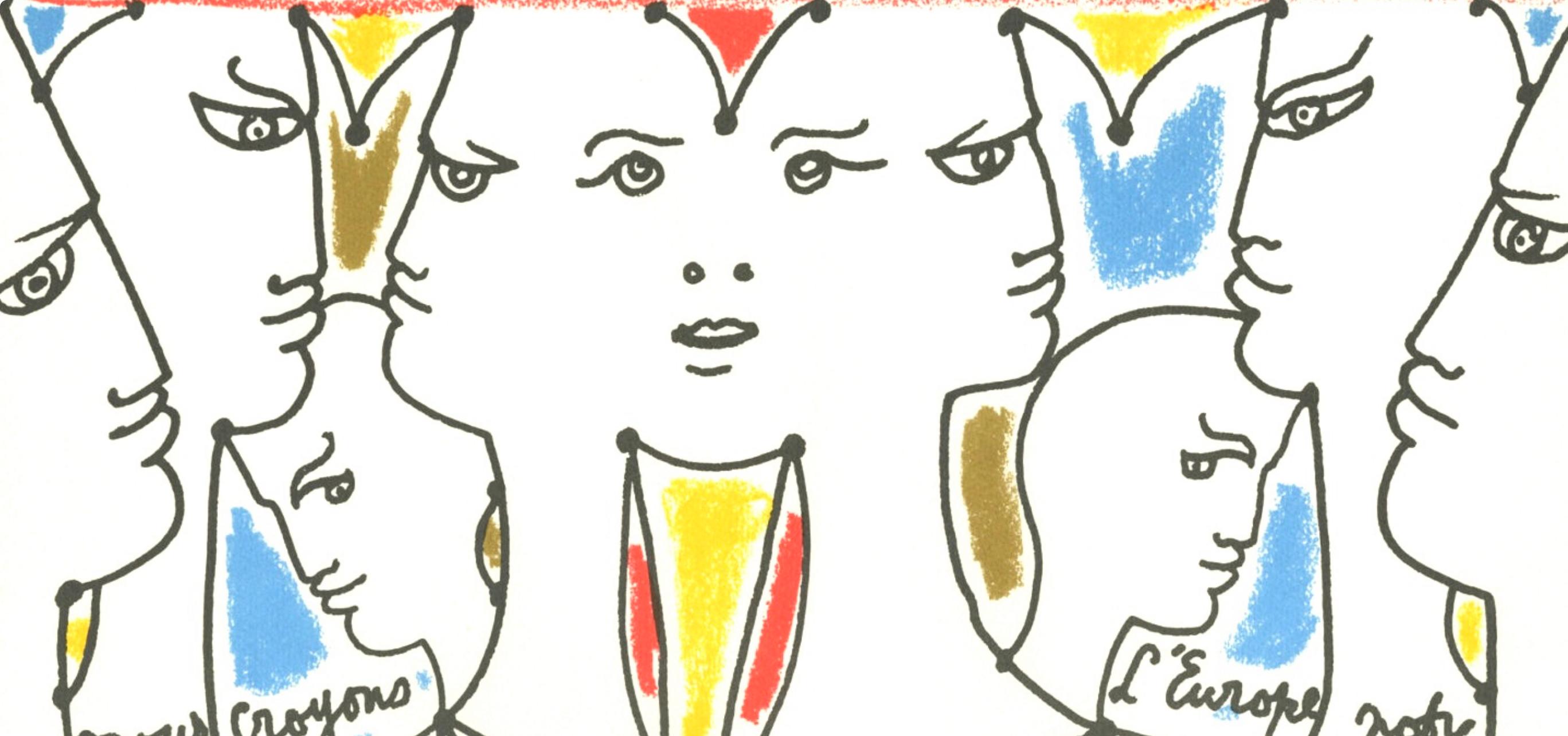 Cocteau, Composition, Nous croyons en l'Europe (after) - Print by Jean Cocteau