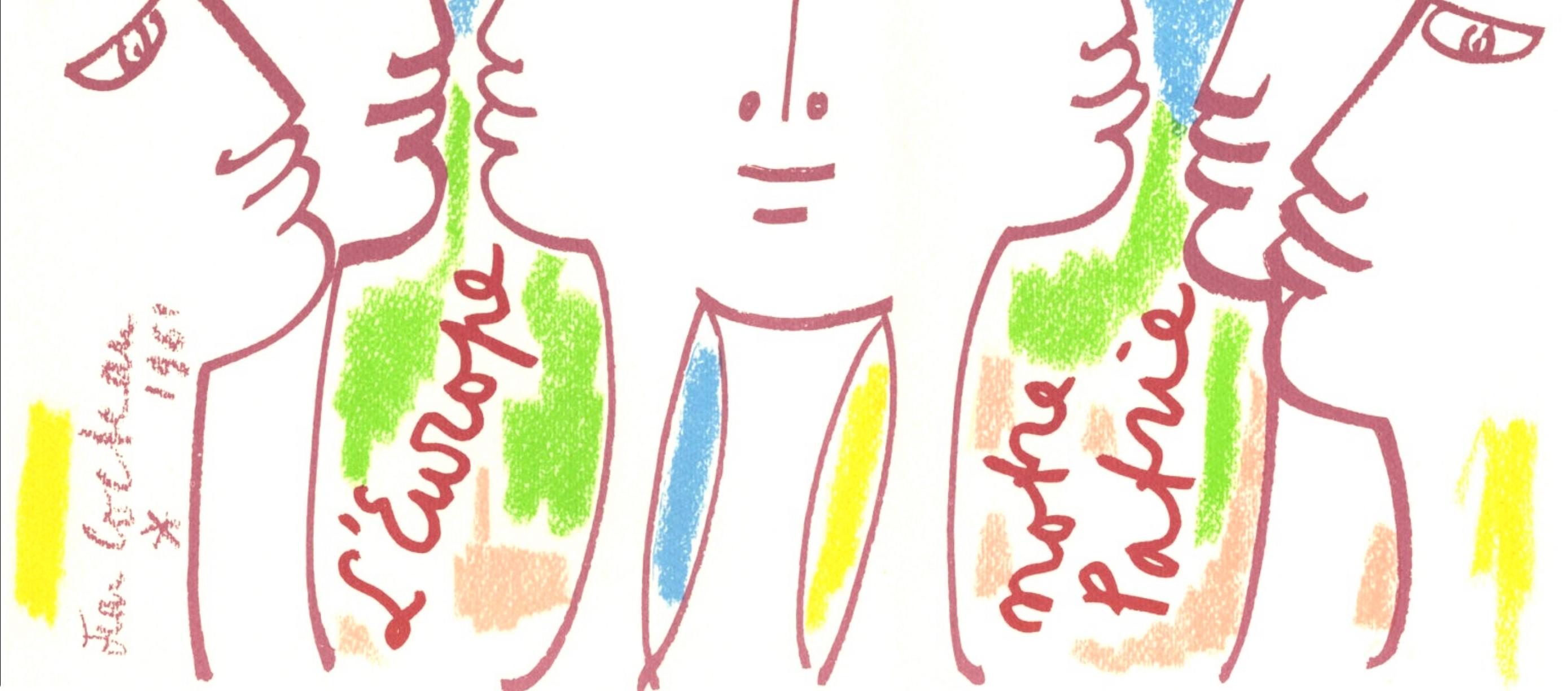 Cocteau, Composition, Nous croyons en l'Europe (after) - Modern Print by Jean Cocteau