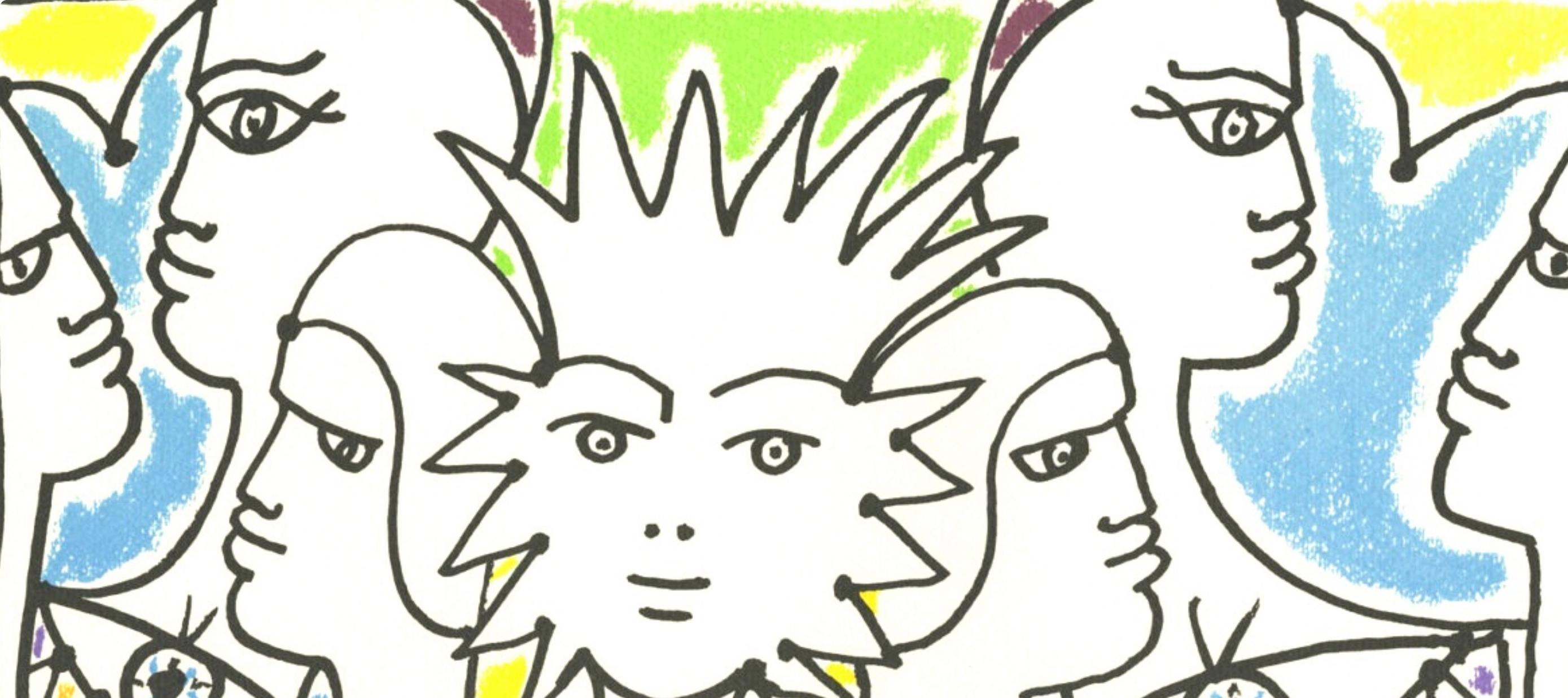 Cocteau, Composition, Nous croyons en l'Europe (d'après) - Moderne Print par Jean Cocteau