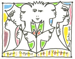 Cocteau, Composizione, Nous croyons en l'Europe (dopo)
