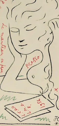 Jean Cocteau, Frontispiece, from The Horsemen of Shadow, 1956 (after)