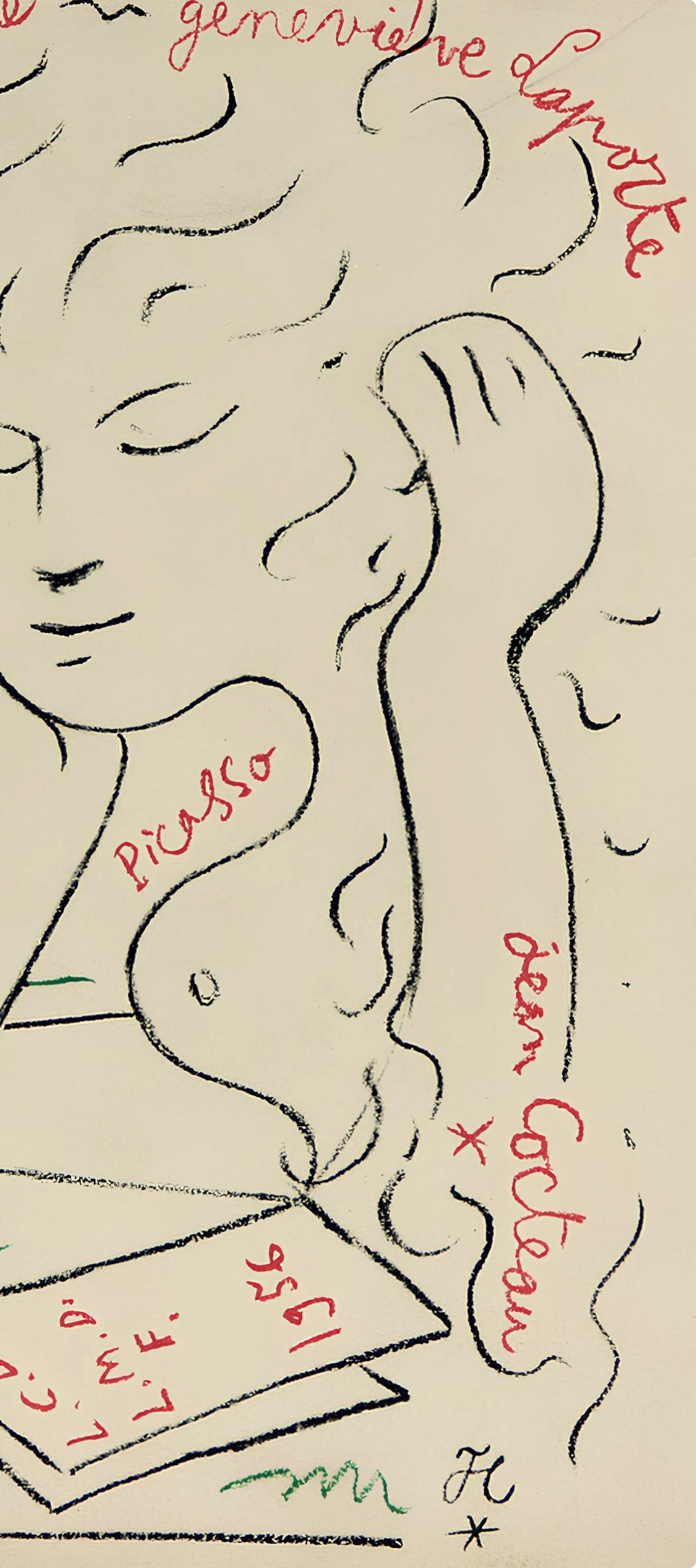 Cocteau, Composition, Sous le Manteau de Feu (after) - Modern Print by Jean Cocteau