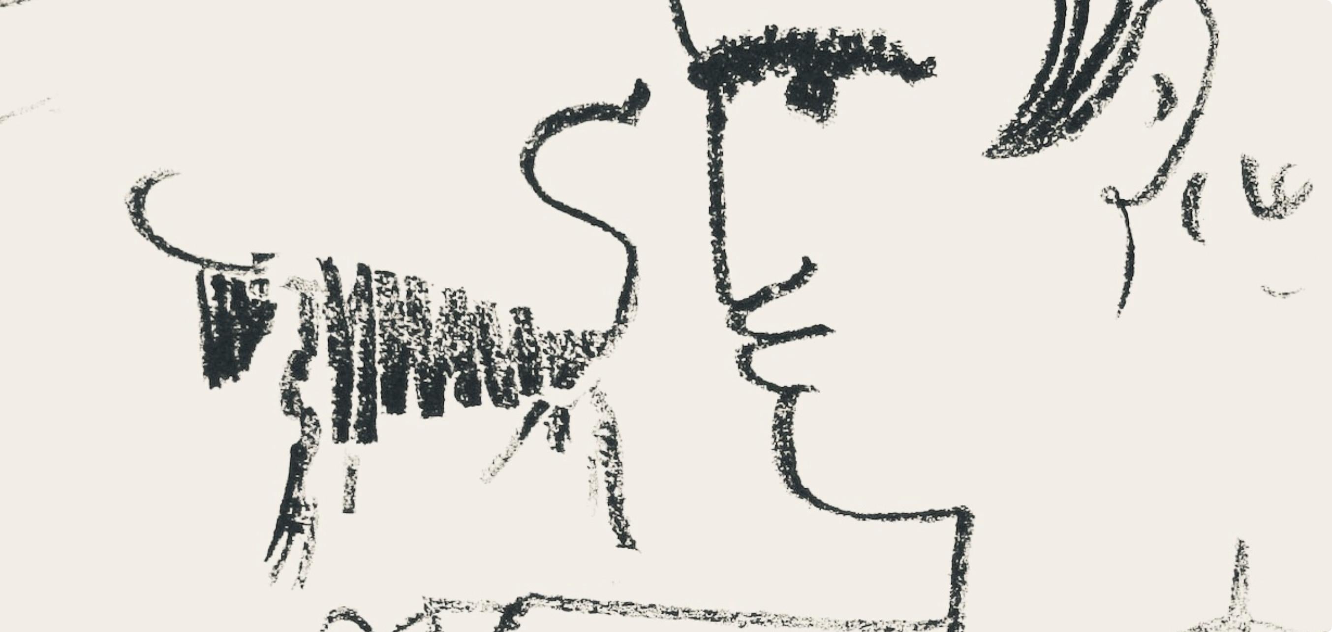 Cocteau, Composition, Taureaux (after) - Print by Jean Cocteau