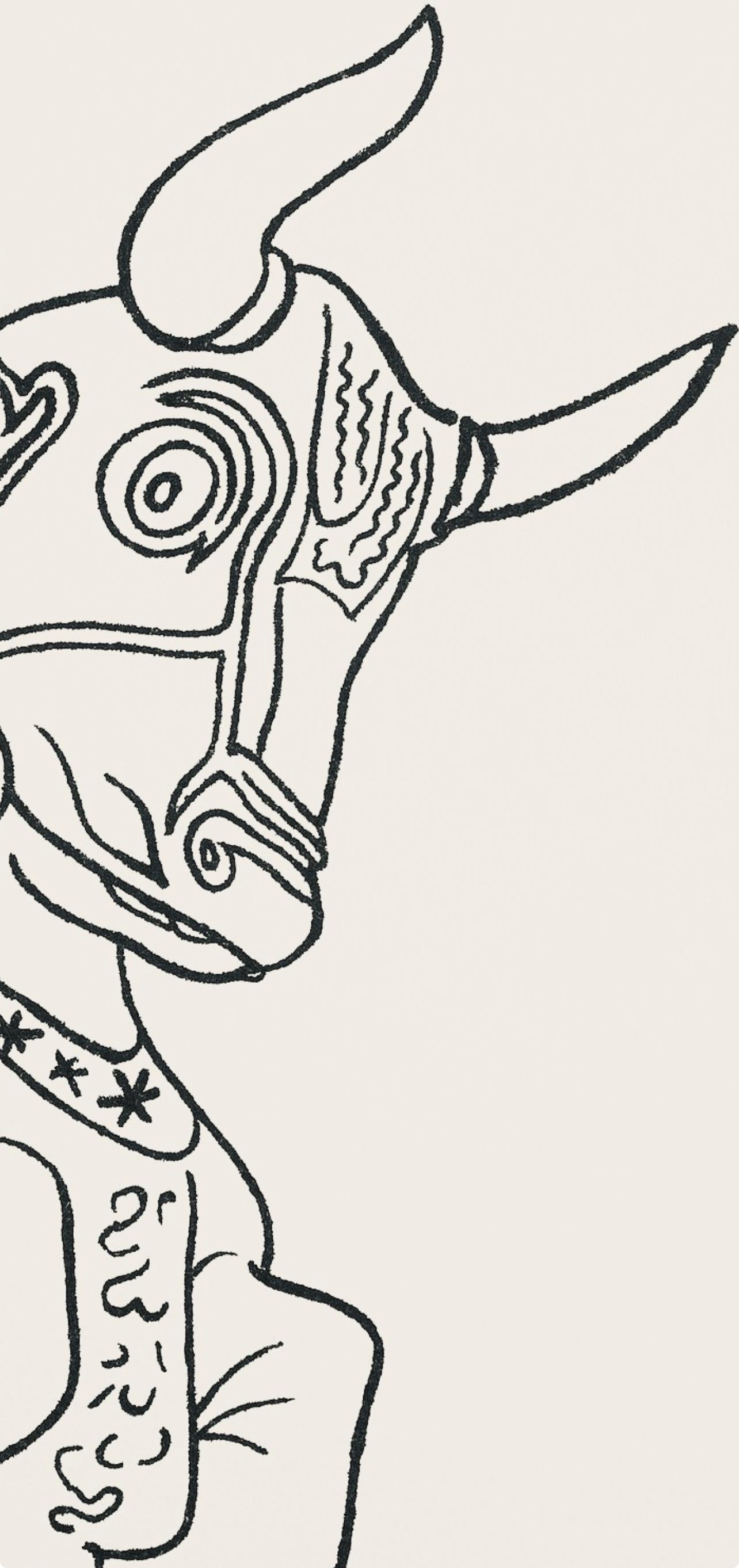 Cocteau, Composition, Taureaux (after) - Print by Jean Cocteau