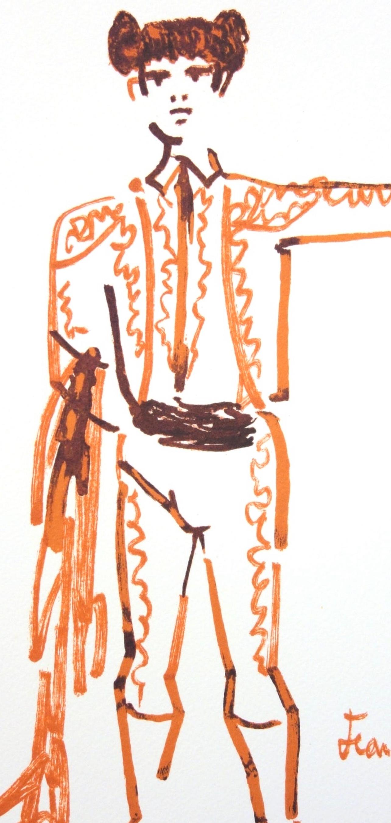Cocteau, Composition, Taureaux (after) - Print by Jean Cocteau